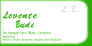 levente budi business card